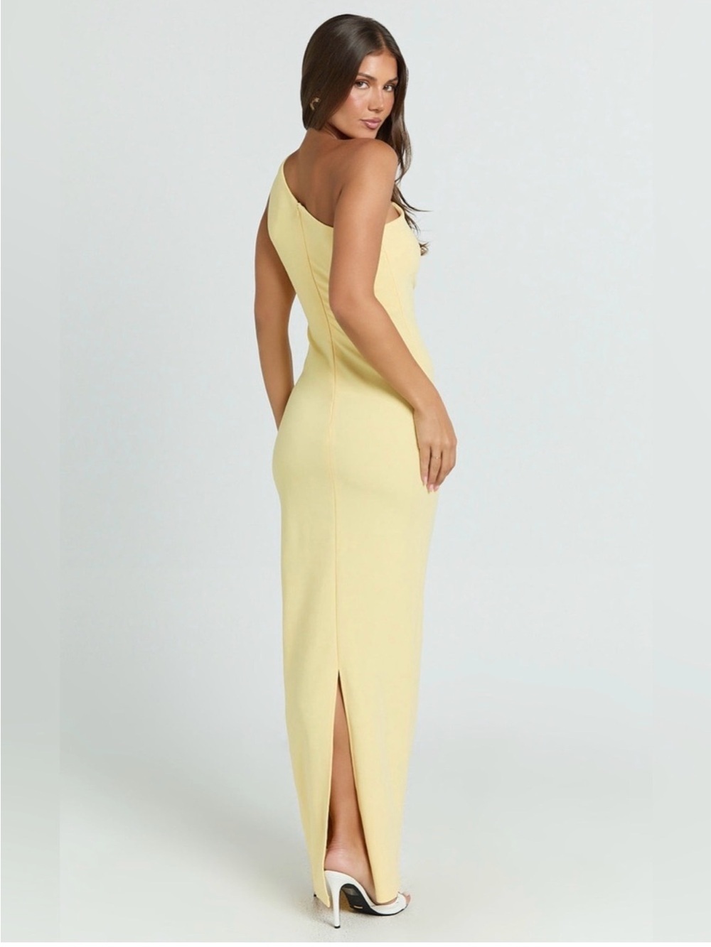 YH & COM Showpo Buttercup One-Shoulder Maxi Dress